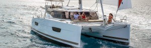 Fountain Pajot Lucia 40 in action - Luxury catamaran phenomenal sailing performance